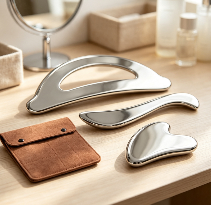 Stainless Steel Gua Sha Tool for Face, Body, and Lymphatic Massage