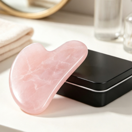 Pink Facial Gua Sha Tool for Acupoint Massage