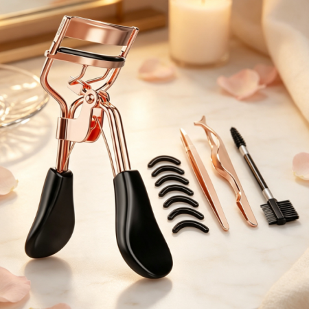 Stainless Steel Eyelash Curler (Pinch-free) for Various Eye Shapes