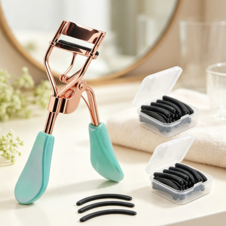 Rose Gold Eyelash Curler with Comb Teeth