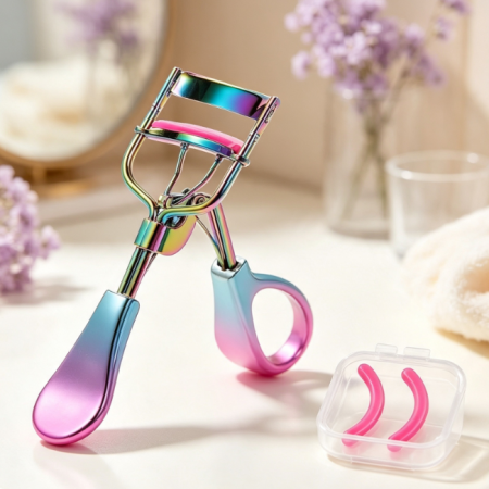 Rimless Eyelash Curler with Comb Teeth for Long-lasting Curl