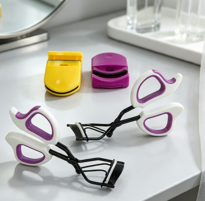 Rhinestone-accented Eyelash Curler for Long-lasting Curl