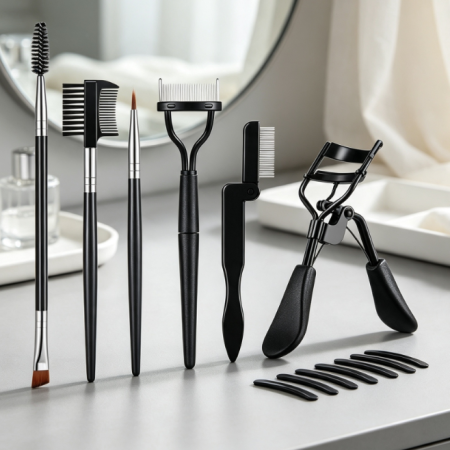 False Lash Applicator, Brow Scissors & Makeup Aid Set