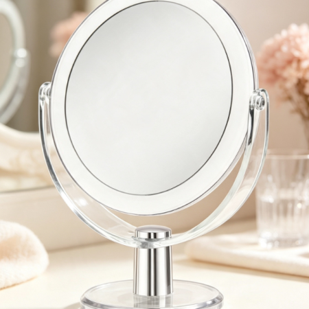 Double-Sided 15x Magnification Makeup Mirror With 360?? Swivel And Stand