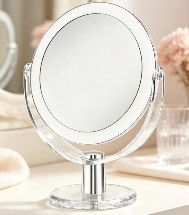 Double-Sided 15x Magnification Makeup Mirror With 360?? Swivel And Stand