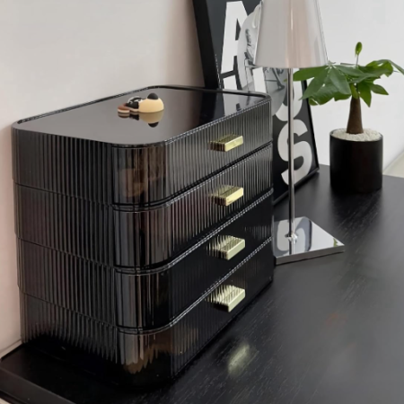 Stackable Cosmetic Organizer With Drawers