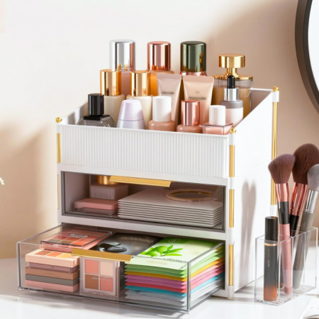 Large-Capacity Gift Box Organizer For Makeup Brushes And Skincare