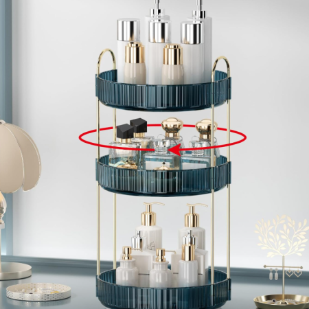 3-Tier Rotating Organizer For Perfume And Skincare Products