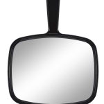 Black Hand Mirror, 26.2 x 18.8 cm, Distortion-Free