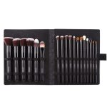 18-Piece Black Makeup Brush Set with Powder Brush