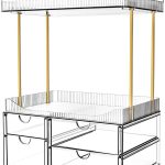 4-Tier Clear Cosmetic Organiser with 4 Drawers