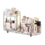 Rotating 5-Compartment Perfume Tray and Brush Holder