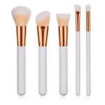 5-Piece Essential Brush Set for Lips, Eyes and Face