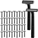 Double-blade disposable razor with safety cap