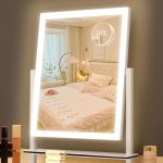 Gold Arched 43.7 cm LED Mirror with 10X Magnifier