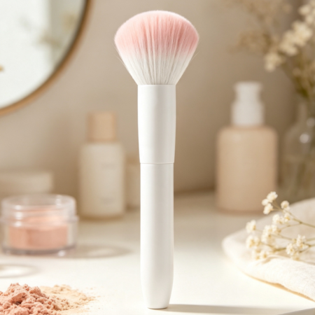 Ultra-Soft Synthetic Loose Powder Brush With Ergonomic Handle
