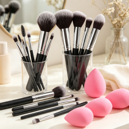 13-Piece Professional Makeup Brush Set With Beauty Sponge